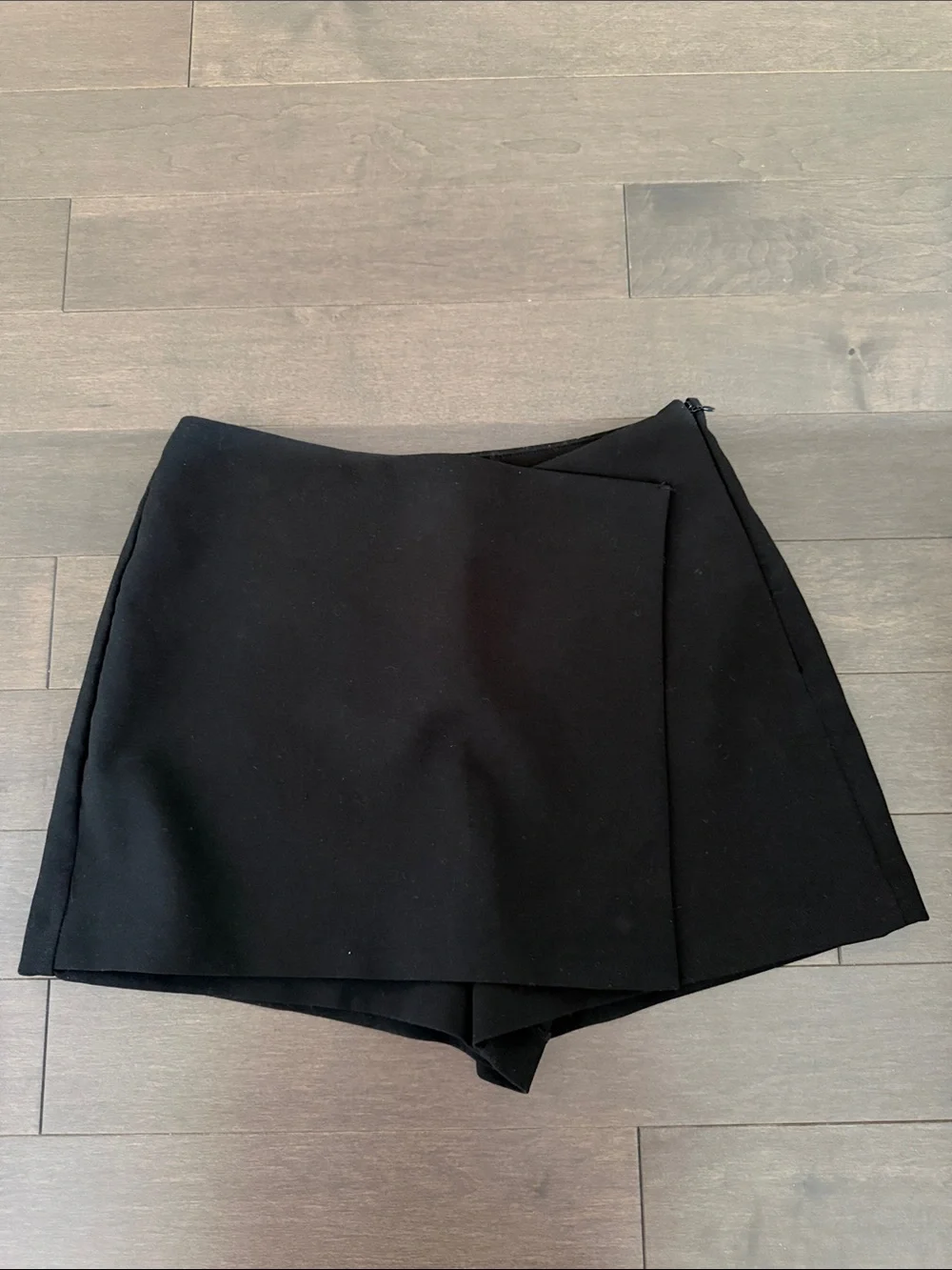 Zara Black Skort Shorts - Minimal Wrap Front - Picture 1 of 3
